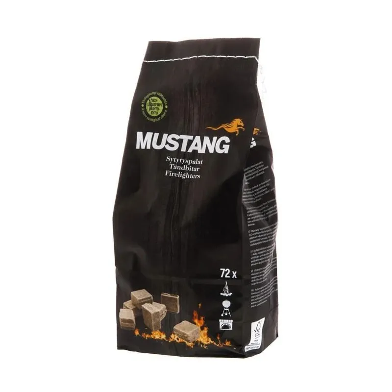 Iedegšanas ierīce, brūna krās. Mustang Lighting Cubes Eco, 72 gab.