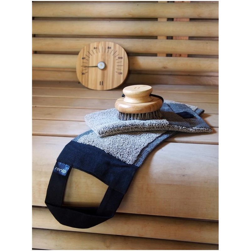 Masāžas sūkli Rento. kokvilna-lins. 70 x 14 cm. brūna