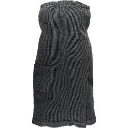 Фартук для бани Rento, хлопок, 145 x 85 см, черный цв.-серый цв.