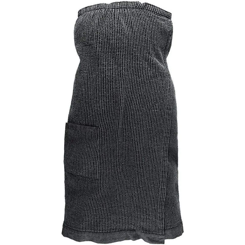 Pirts priekšauts Rento, kokvilna, 145 x 85 cm, melna krās.-pelēka krās.