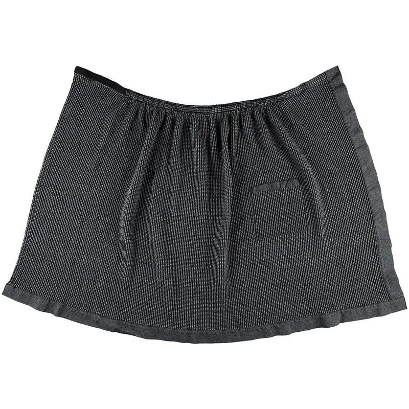 Pirts priekšauts Rento, kokvilna, 145 x 85 cm, melna krās.-pelēka krās.