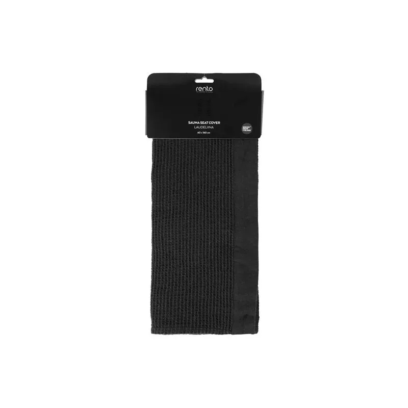 Saunas paliktnis Rento 621624, kokvilna-poliesters, 160 x 60 cm, melna-tumši zaļa