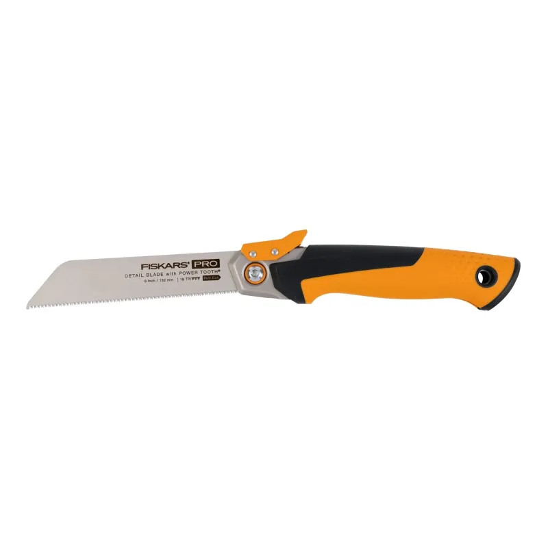 Fiskars PowerTooth Folding Hand Saw 15 cm, 19 TPI ,1062932,