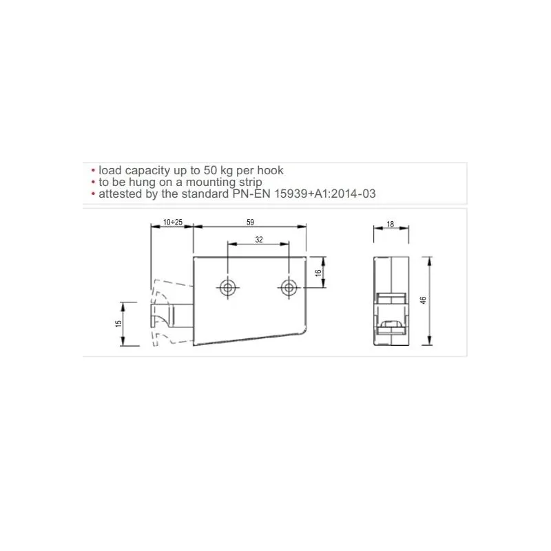 Skapja turētājs Rejs, balta krās.