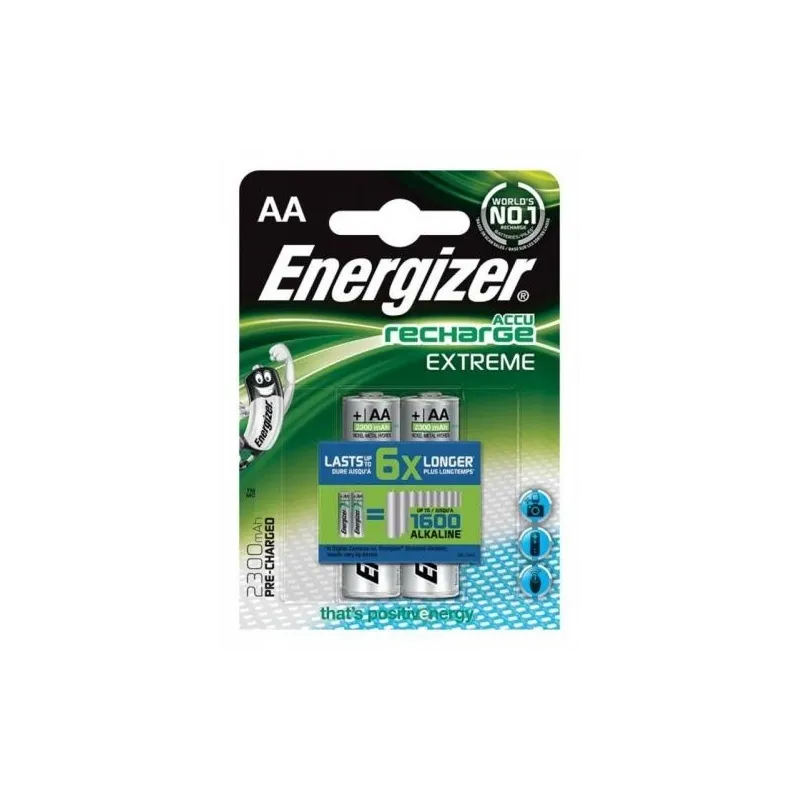 Uzlādējamās baterijas Energizer HR6, AA, 2300 mAh, 2 gab.