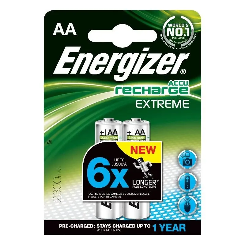 Įkraunamas elementas Energizer HR6, AA, 2300 mAh, 2 vnt.