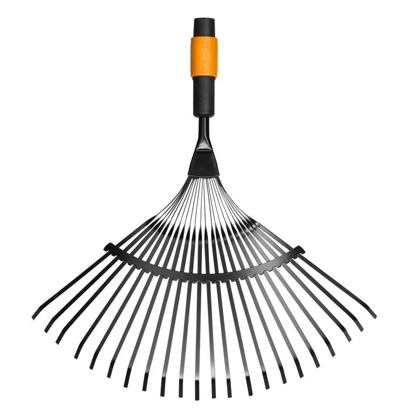 Lapų grėblys vėduoklinis Fiskars QuikFit 135201-1000644, be koto, 560 mm, juoda sp.-oranžinė sp.