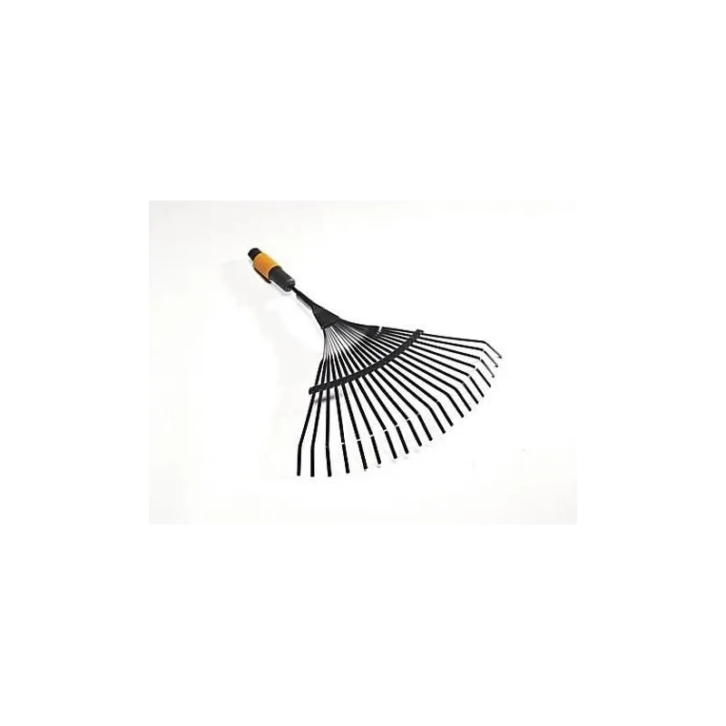 Листовые грабли веерный Fiskars QuikFit 135201-1000644, без рукоятки, 560 мм, черный цв.-oранжевый цв.