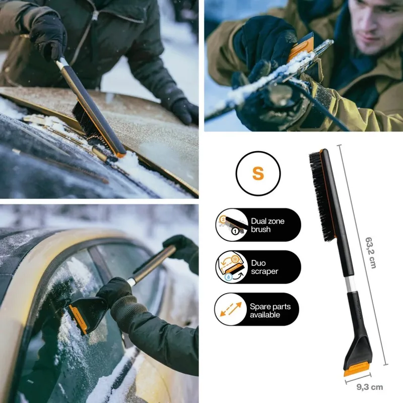 Ledus skrāpis Fiskars Plus, 63.3 cm, Melna