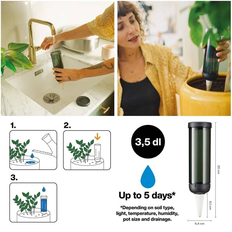 Laistīšanas burbulis Fiskars 1075380. melna. 0.35 l