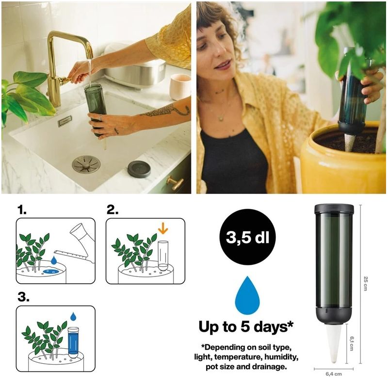 Laistīšanas burbulis Fiskars 1075380. melna. 0.35 l