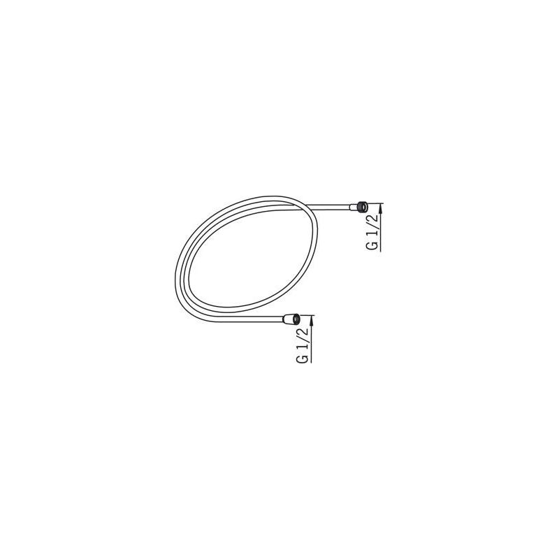 Dušas šļūtene Oras Sensiva. 1.5m