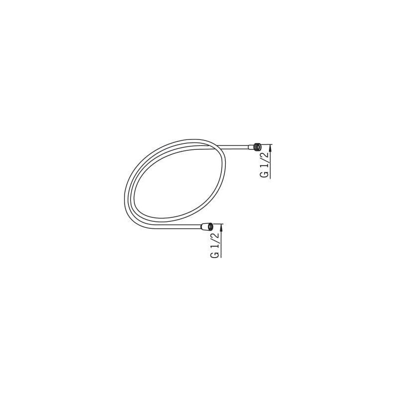 Dušas šļūtena Sensiva Satīns. garums 1.50 m. Oras