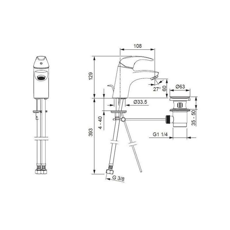 Izlietnes jaucējkrāns 1400f polara ,oras,