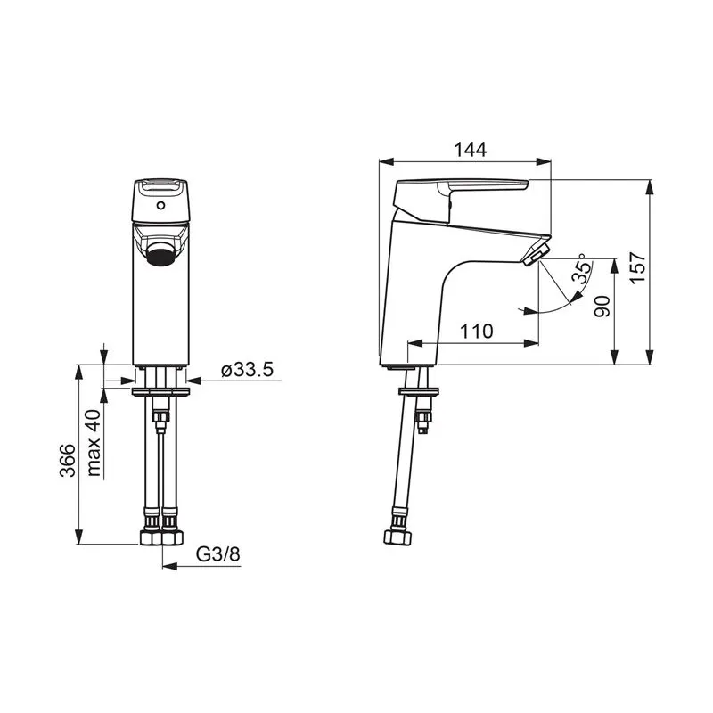 Washbasin faucet xl 3911f saga