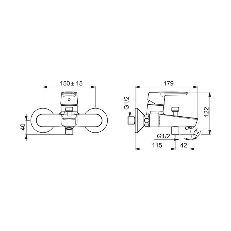 Vannas un dušas jaucējkrāns 3940y saga ,oras,