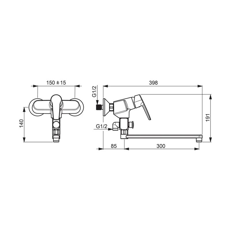 Vannas un dušas jaucējkrāns 3942y saga ,oras,