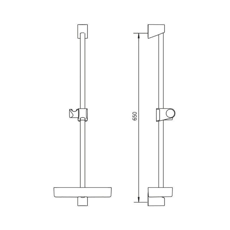 Oras Apollo 253150 Shower Bar 650mm