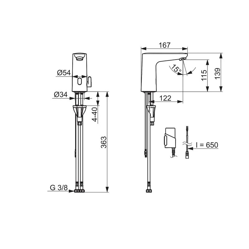 Maišytuv praust electra 9100fz chrom