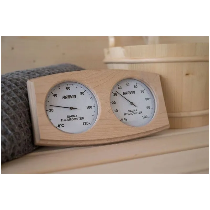 Pirts termometrs ar mitruma mērītāju Harvia SAS92300, brūna krās.