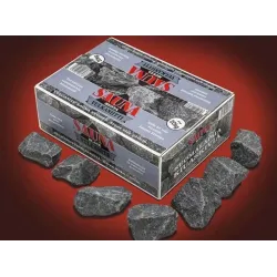 Sauna stones, black vulcanite, 10 - 15 cm, 20 kg
