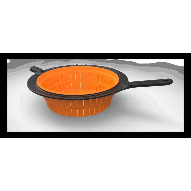 Процеживатель Fiskars FF 1027304, черный цв.-oранжевый цв.