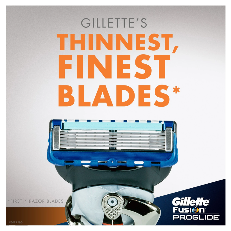 Gillette Fusion Proglide Vīriešu Skuvekļa Kasetnes 4 Gab.