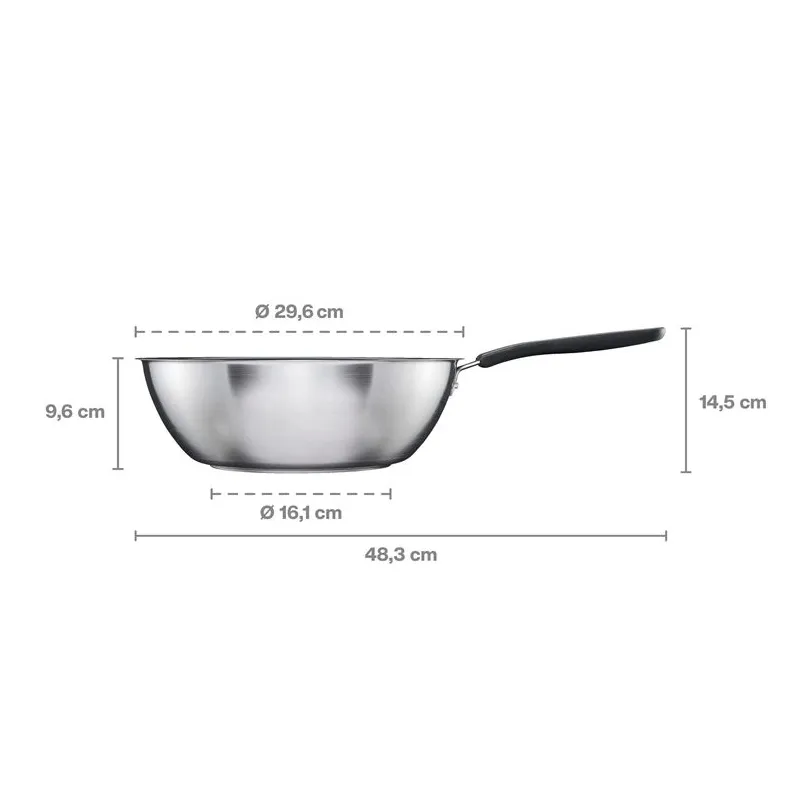 Keptuvė Fiskars Functional Form 1072313, 28 cm, nerūdijantysis plienas