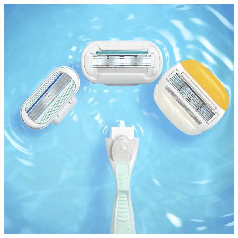 Gillette Venus Deluxe Smooth Sensitive Skustuvo Keičiamos Galvutės, 4 vnt