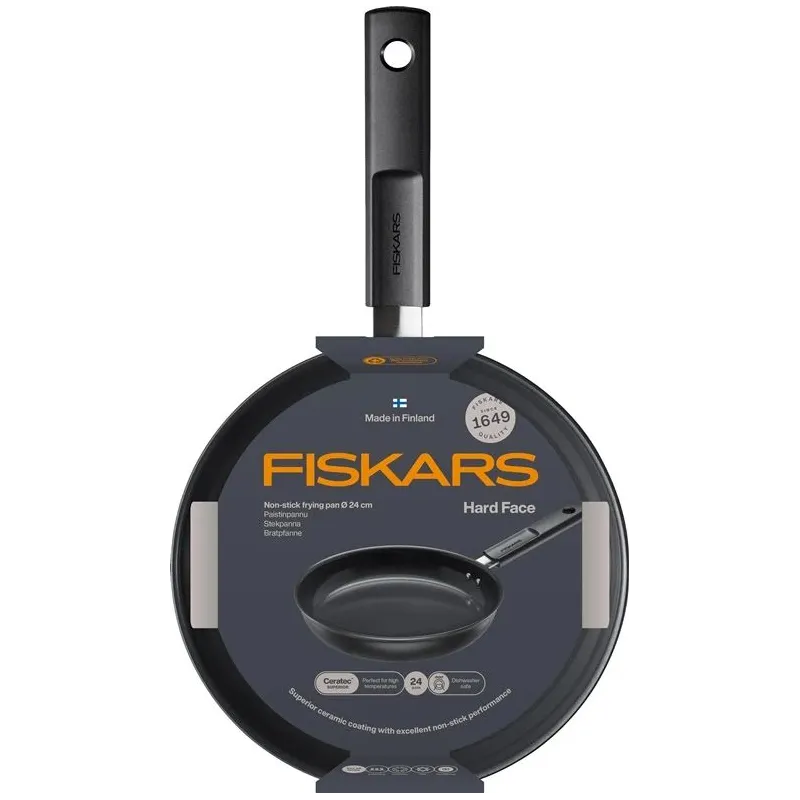 Cepšanas panna Fiskars Hard face 1075458, 24 cm, alumīnijs