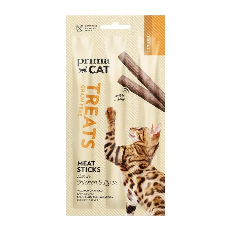 Kārumi kaķiem Prima Cat Chicken & Liver, 0.015 kg