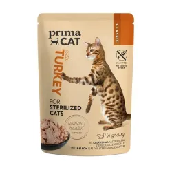 Šlapias kačių maistas Prima Cat Turkey, 0.085 kg