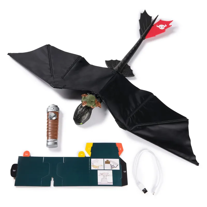 Žaislinė figūrėlė RC Flying Toothless 6074369, juoda sp.