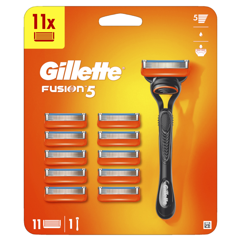 Gillette Fusion5 Skuveklis Vīriešiem + 10 Skuvekļa Galviņas