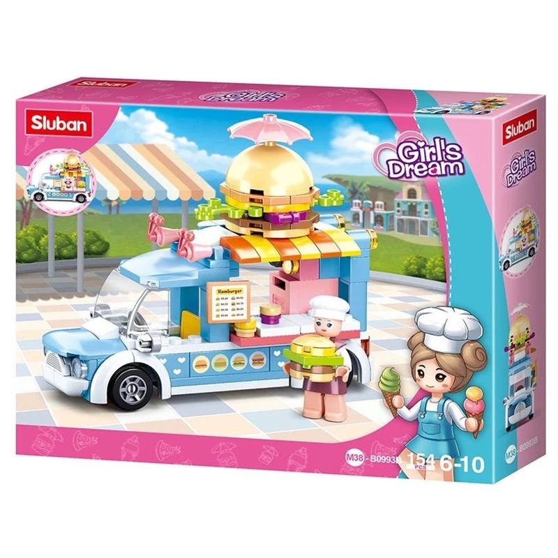 Konstruktors Sluban Burger car M38-B0993B. plastmasa