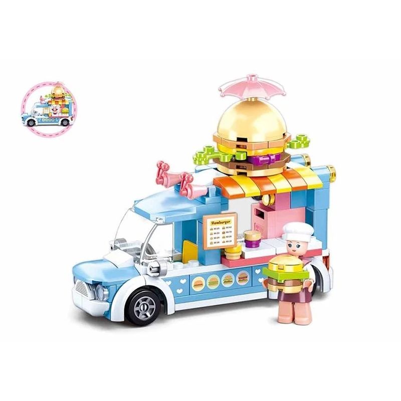 Konstruktors Sluban Burger car M38-B0993B. plastmasa
