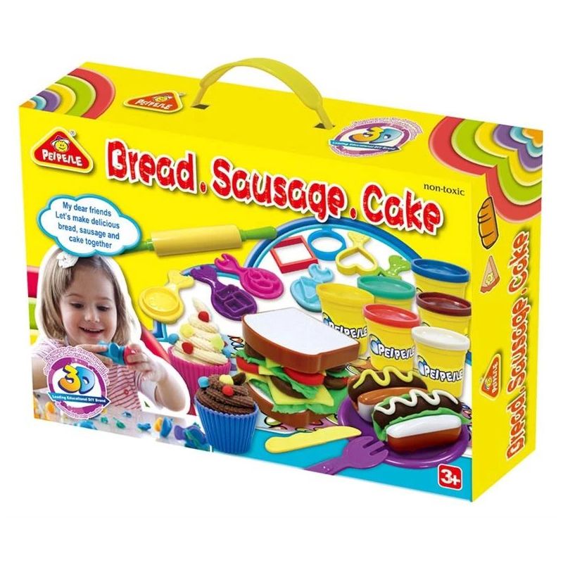 Rotaļlieta modelīns Peipeile Bread Sausage Cake 3245A