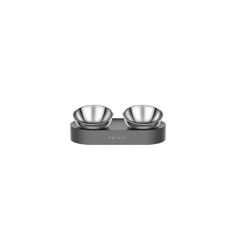 Statīvs ar bļodiņām sunim Petkit Fresh Nano Metal Bowl, 0.48 l, 14 cm x 34 cm x 17 cm, sudraba krās.