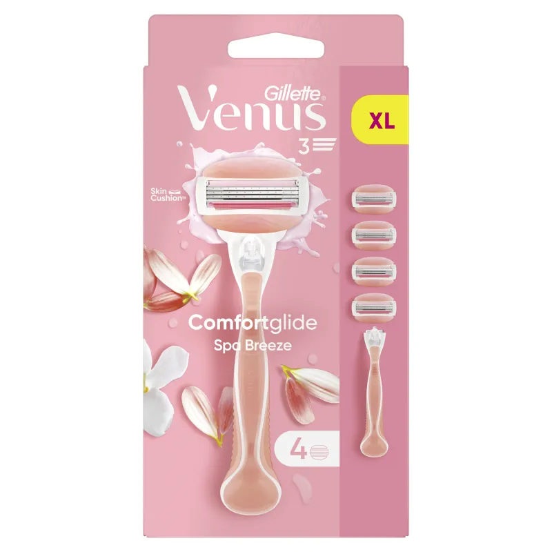 Gillette Venus ComfortGlide Spa Breeze Skuveklis + Asmeņi 4 gab