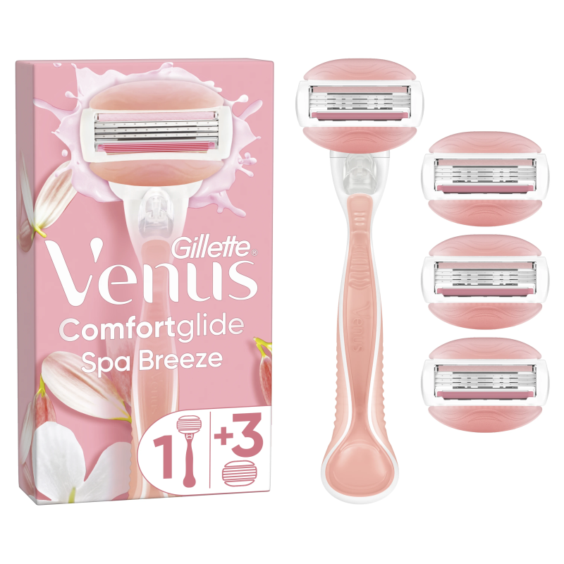 Gillette Venus ComfortGlide Spa Breeze Skuveklis + Asmeņi 4 gab