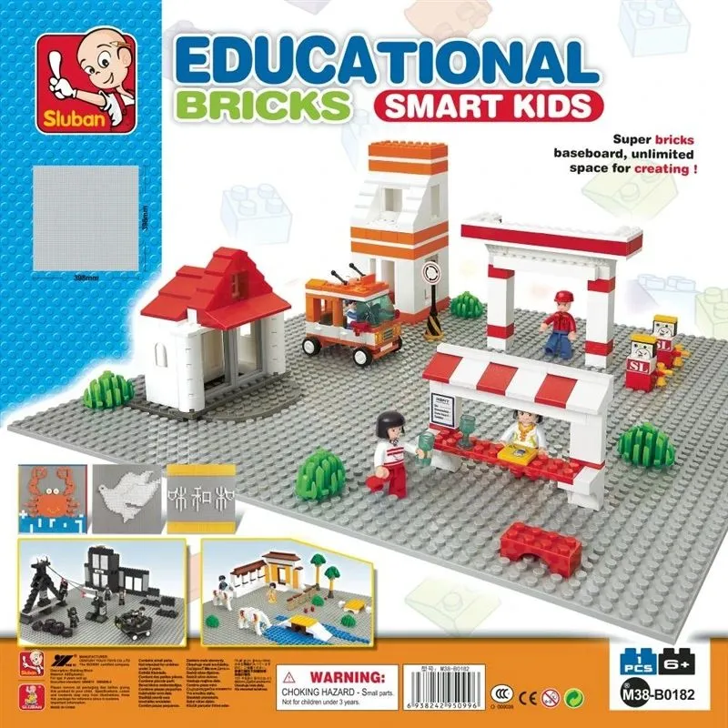 Konstruktorius Sluban pagrindo plokštė M38-B0182, 40cm Smart kids