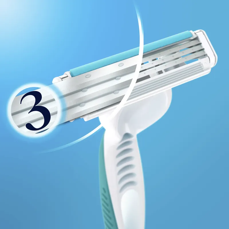 Gillette Venus 3 Sensitive Vienkartiniai Skustuvai Moterims, 6, Vnt. Pakuotė