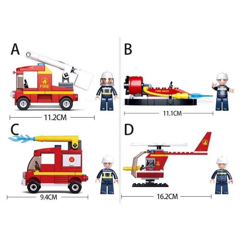 Konstruktors Sluban Sluban Fire Fire 4 Designs M38-B0622