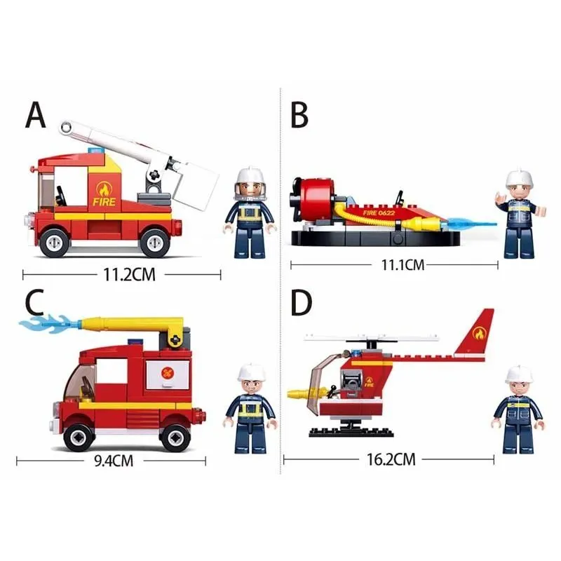 Konstruktors Sluban Sluban Fire Fire 4 Designs M38-B0622, 82 gab.
