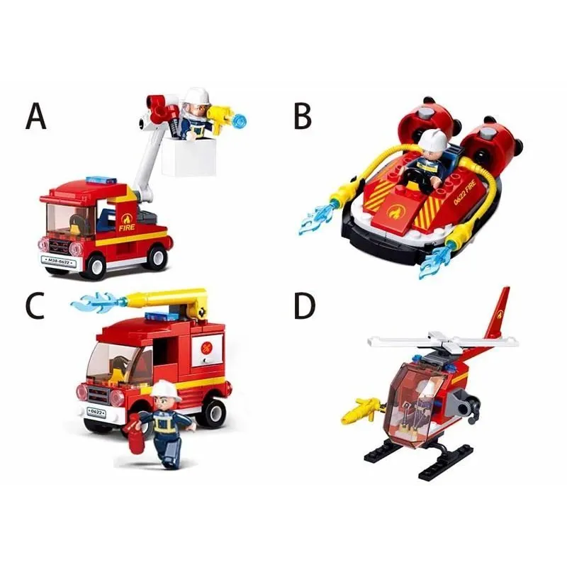 Konstruktors Sluban Sluban Fire Fire 4 Designs M38-B0622, 82 gab.