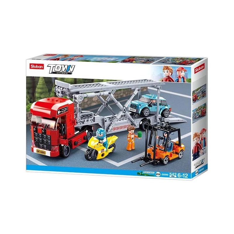 Konstruktors Sluban Car Transporter M38-B0880. plastmasa