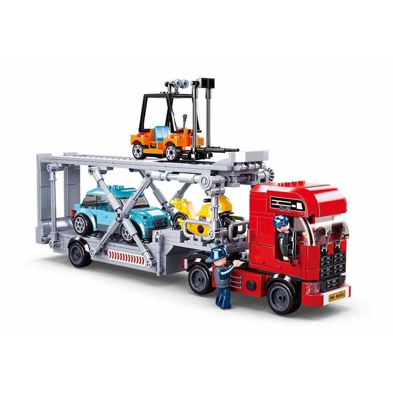 Konstruktors Sluban Car Transporter M38-B0880. plastmasa