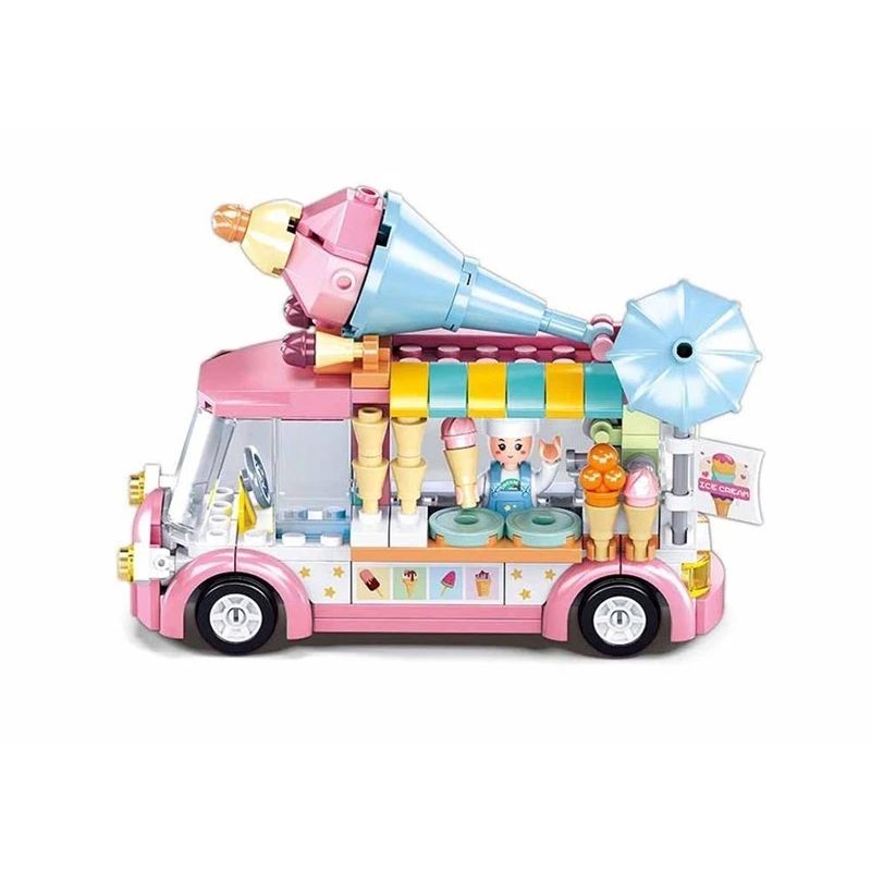 Konstruktors Sluban Ice cream car M38-B0993A. plastmasa