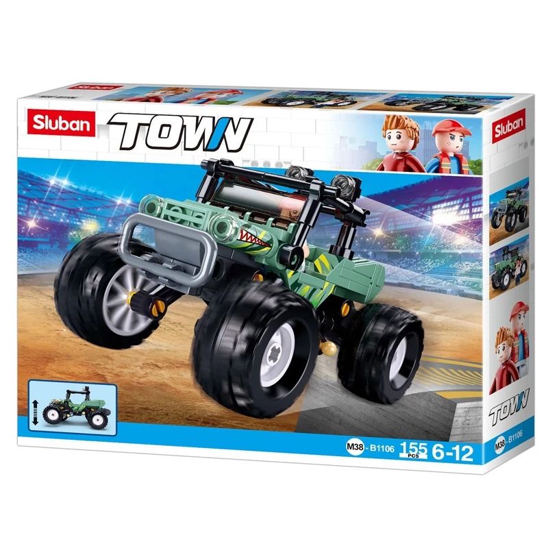 Konstruktors Sluban Green Suv M38-B1106. plastmasa