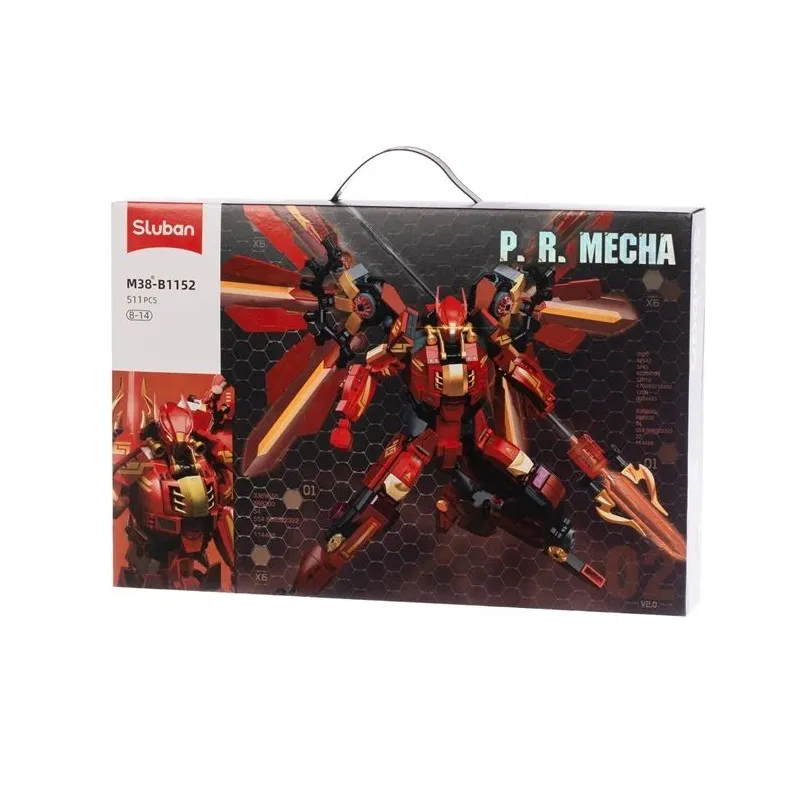 Konstruktor Sluban Atomic Storm P.R. Mecha Red M38-B1152, 511 tk, punane v.